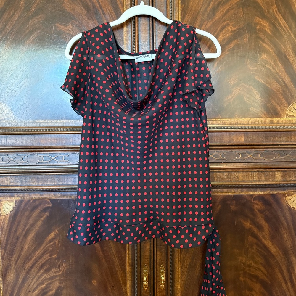 Vintage Claudia Richard Polka Dot Blouse